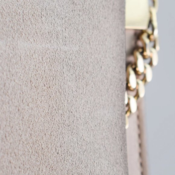 CHLOE LIGHT GREY LEATHER/SUEDE FAYE MEDIUM SHOULDE - Picture 3 of 11